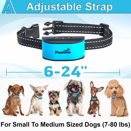 Small Dog Bark Collar   Humane No Shock Rechargeable Anti Barking